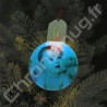 Boule de Noël personnalisée en acrylique avec éclairage LED RGB