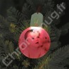 Boule de Noël personnalisée en acrylique avec éclairage LED RGB