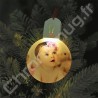 Boule de Noël personnalisée en acrylique avec éclairage LED RGB
