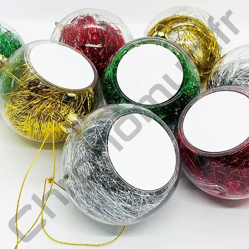 Boule de Noël personnalisée avec photo réalisée en 30 minutes à Villeurbanne