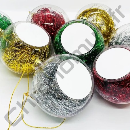 Boule de Noël personnalisée avec photo réalisée en 30 minutes à Villeurbanne