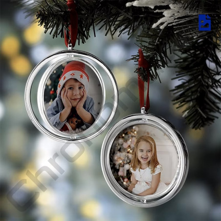 Boules de Noël personnalisée avec photo, texte, logo, dessin… Recto/Verso