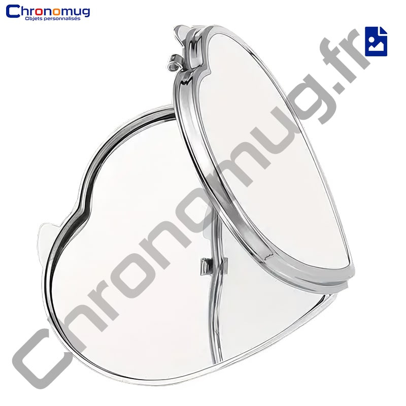 miroir de poche personnalisé avec photo , texte, logo lyon villeurbanne pas cher