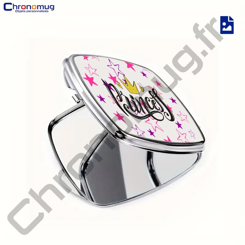 miroir de poche personnalisé avec photo , texte, logo lyon villeurbanne pas cher