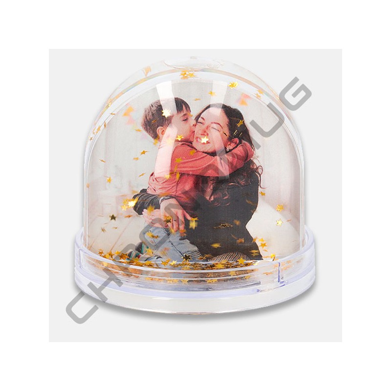 Boule photo étoiles dorées personnalisée Lyon Villeurbanne