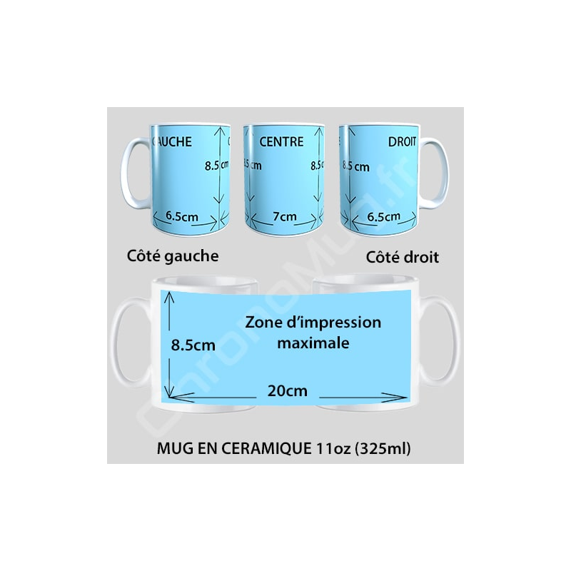 Mug photo résistant au lave-vaisselle et micro-onde