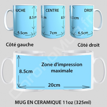 Mug photo résistant au lave-vaisselle et micro-onde