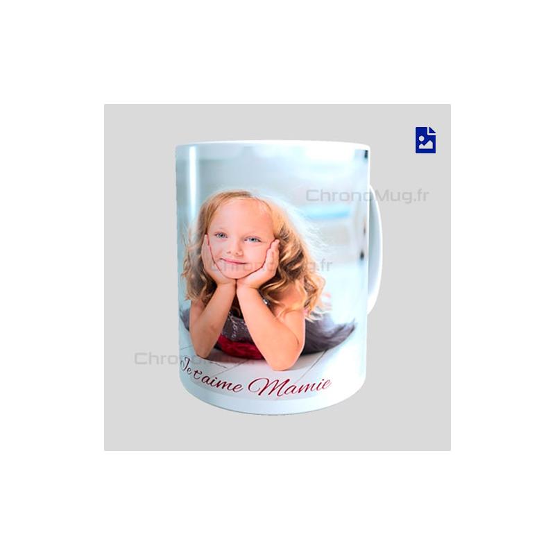 Mug blanc en céramique personnalisé avec photo panoramique