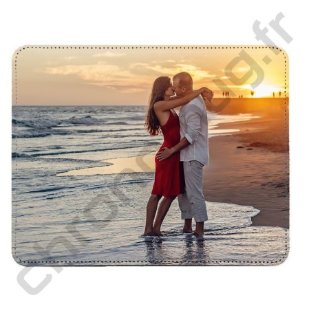 Tapis de souris dur en simili cuir personnalisé